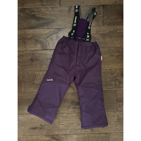 Kamik Kids Purple Snow Pants - Picture 1 of 10